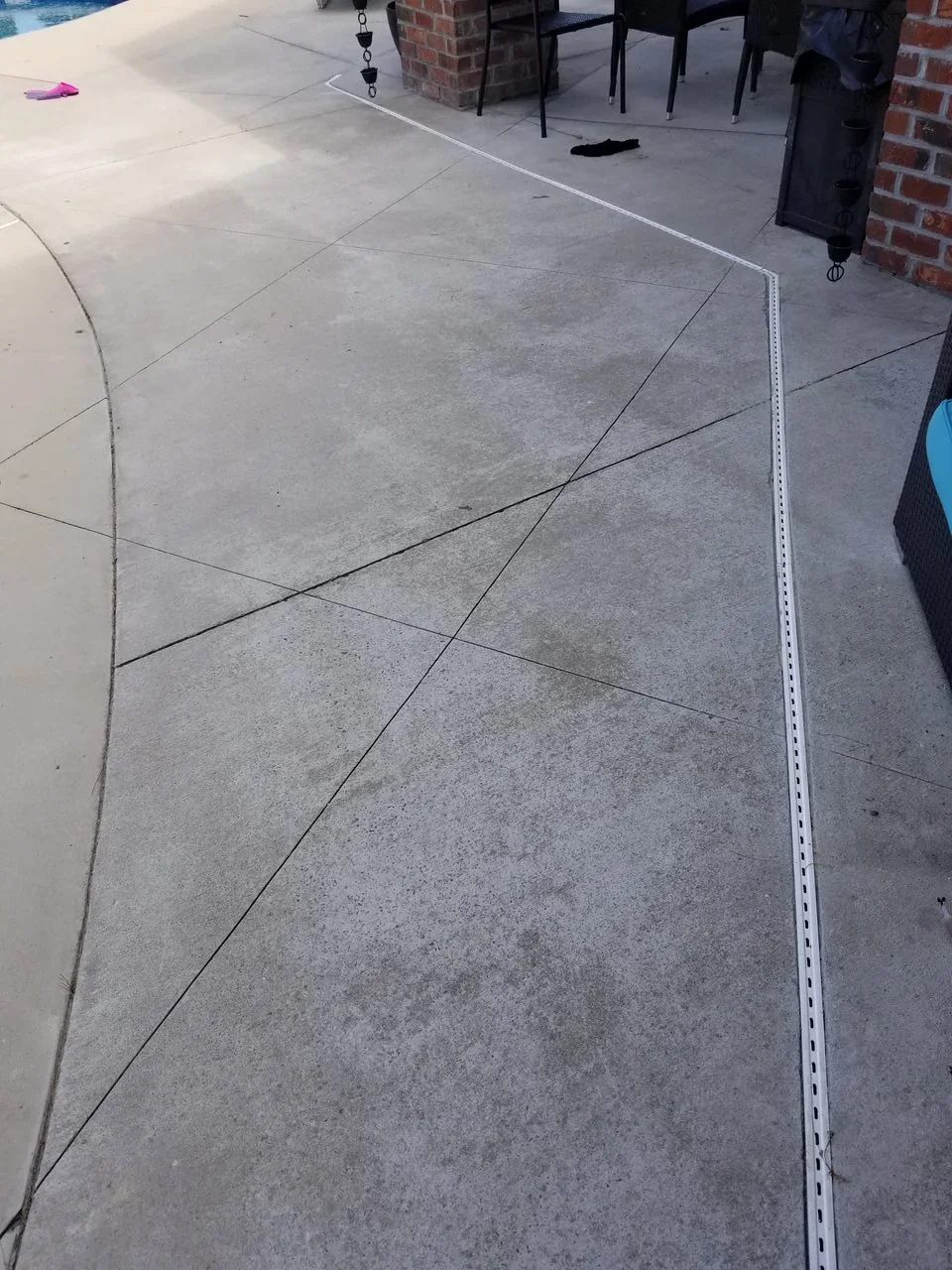 Pool deck drainage